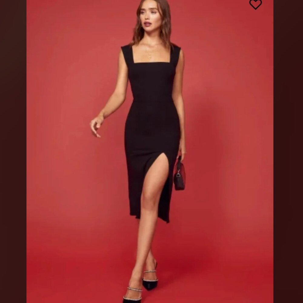 Reformation - Cassi Knit Dress - Black - Size M - Picture 2 of 7